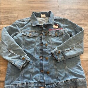 Blue ean Jacket with Hello Kitty Patch